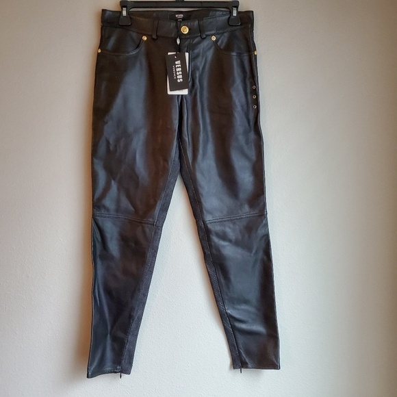 Versus by Versace Leather Pant size 40 NWT - Picture 3 of 8